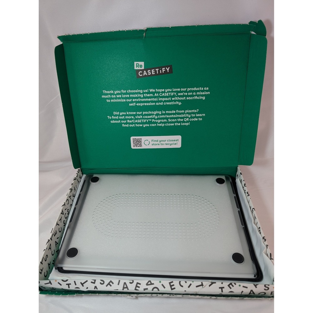 CASETiFY Impact MacBook Pro 16 Case M1 M2 Clear Black Cushioned Corners New